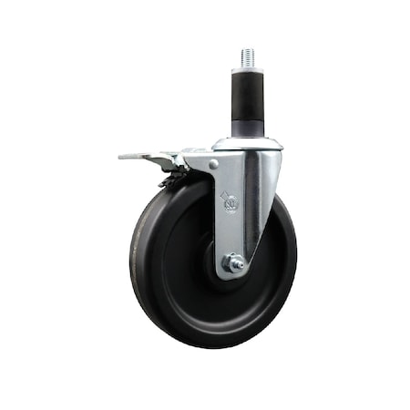 Service Caster 6'' Phenolic Swivel 1-1/4'' Expanding Stem Caster Total Lock Brake SCC-EXTTL20S615-PHS-114